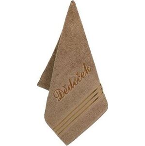 BELLATEX s.r.o. Froté uterák 50 × 100 Linie L/715 hnedý s výšivkou „Dědeček“