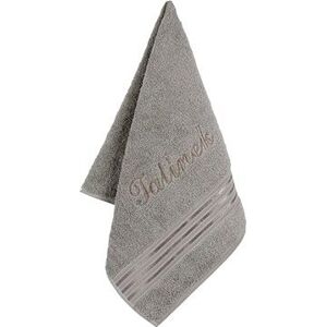 BELLATEX s.r.o. Froté uterák 50 × 100 Linie L/717 tmavosivý s výšivkou „Tatínek“