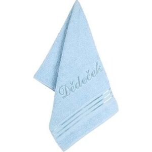 BELLATEX s.r.o. Froté uterák 50 × 100 Linie L/718 modrý s výšivkou „Dědeček“