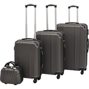 Shumee Čtyřdílná sada skořepinových kufrů na kolečkách, antracitová