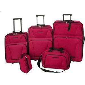 Shumee Pětidílný set cestovních kufrů, červený