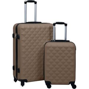 Shumee Sada skořepinových kufrů na kolečkách 2 ks, ABS, hnědá
