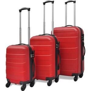 Shumee Sada tří skořepinových kufrů na kolečkách 45,5/55/66 cm, červená