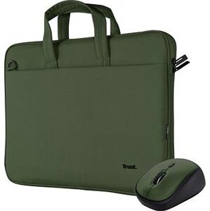 Trust súprava tašky s myšou BOLOGNA, zelená – ECO friendly