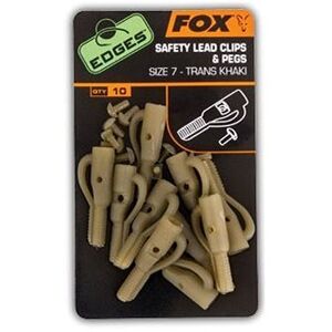 FOX Edges Lead Clip + Pegs Veľkosť 7 Trans Khaki 10+10ks
