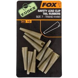 FOX Edges Lead Clip Tail Rubbers Veľkosť 7 Trans Khaki 10 ks
