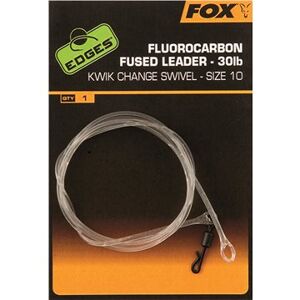 FOX Fluorocarbon Fused Leader 30 lb + Kwik Change Swivel Veľkosť 10