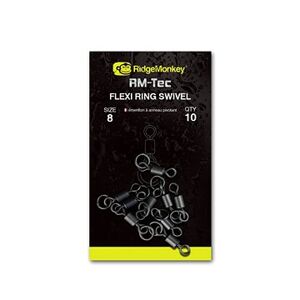 RidgeMonkey RM-Tec Flexi Ring Swivel Veľkosť 8 10 ks