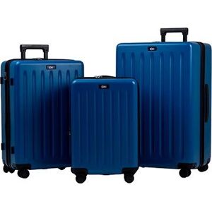 ROWEX Extra odolný cestovný kufor s TSA zámkom Stripe, modrý, súprava 3 ks