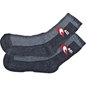 ACI ponožky čiernosivé termo, hrubé
