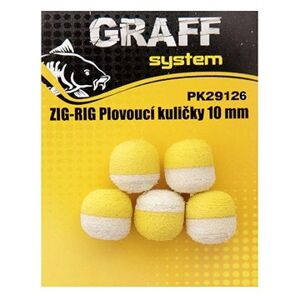 Graff Zig-Rig Plovoucí kulička 10mm Žlutá/Bílá 5ks