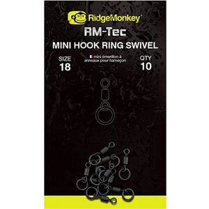 RidgeMonkey RM-Tec Mini Hook Ring Swivel 10 ks