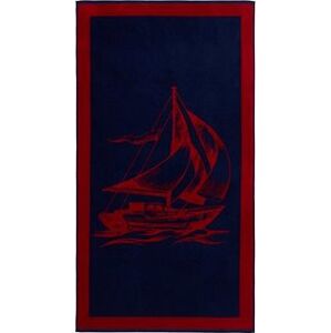 Soft Cotton Plážová osuška Sail 85 × 160 cm, tmavo modrá