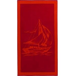 Soft Cotton Plážová osuška Sail 85 × 160 cm, tmavo červená