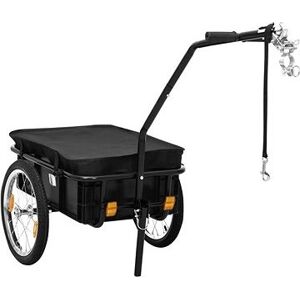 SHUMEE Vozík za bicykel/ručný vozík, oceľ, 155 × 60 × 83 cm, čierny