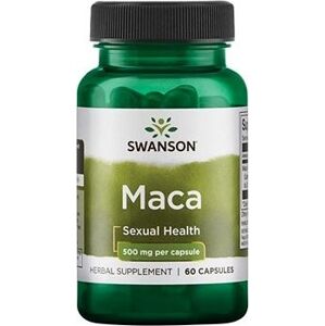 Swanson Maca Extrakt (řeřicha peruánská), 500 mg, 60 rostlinných kapslí