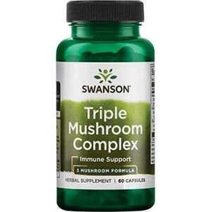 Swanson Swanson, Triple Mushroom Standardized Complex (Maitake, Reishi, Shiitake), 60 kapslí