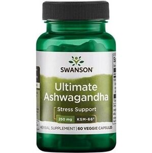 Swanson Ashwagandha Ultimate KSM-66, 250 mg, 60 rostlinných kapslí