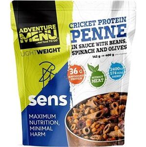 Adventure Menu/SENS – LightWeight Svrčkové proteínové penne v omáčke s fazuľami, špenátom a olivami