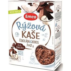 Emco Ryžová kaša čokoláda & kokos, 3× 45 g
