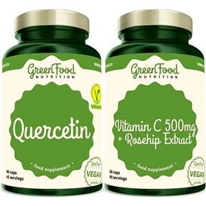 GreenFood Nutrition Quercetin 90 cps +Vitamín C 500 mg 60 cps.