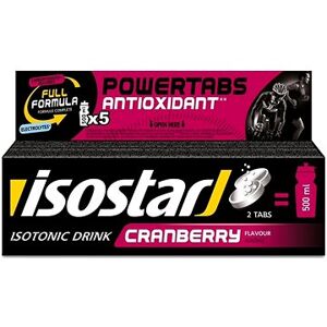Isostar 120 g fast hydratation antioxidant tablety box, brusnica