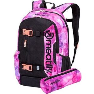 Meatfly Basejumper 6 Backpack, Universe Pink, Black