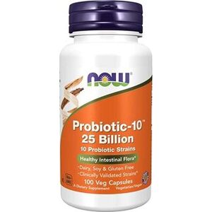 NOW Probiotic-10, probiotika, 25 miliard CFU, 10 kmenů
