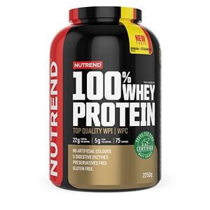 Nutrend 100 % Whey Protein 2250 g, banán + jahoda