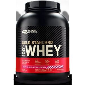 Optimum Nutrition Protein 100 % Whey Gold Standard 2267 g, biela čokoláda a malina