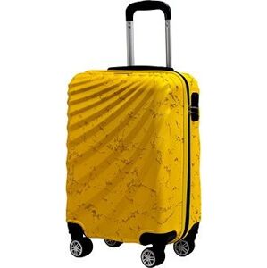 ROWEX Cestovní kufr Pulse žíhaný, žlutá žíhaná,
