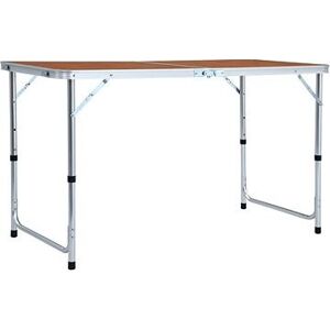 Skladací kempingový stôl hliník 120 × 60 cm