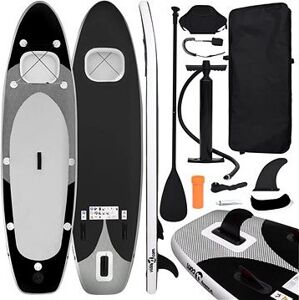 SHUMEE Nafukovací SUP paddleboard a príslušenstvo 360 × 81 × 10 cm, čierny