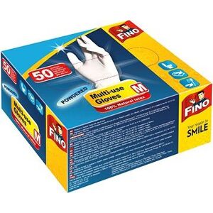 FINO Latexové rukavice 50 ks, veľkosť M (biele)