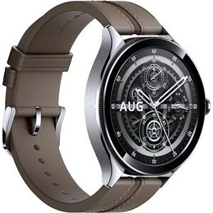Xiaomi Watch 2 Pro – Bluetooth Silver Case with Brown Leather Strap